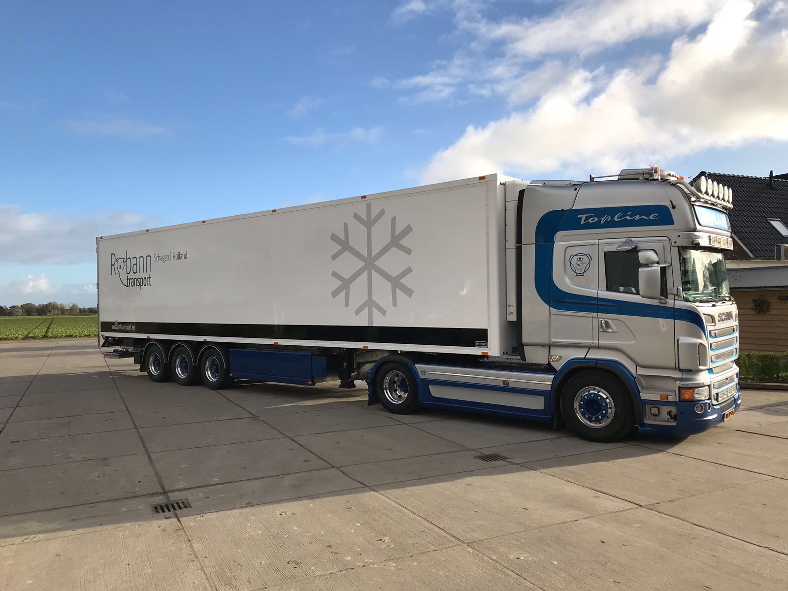 Belettering voor nieuwe trailer Robann Transport